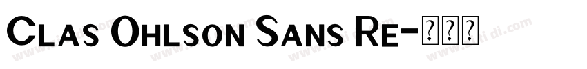 Clas Ohlson Sans Re字体转换